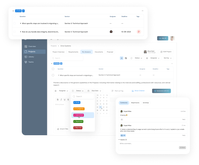 Collaboration dashboard view